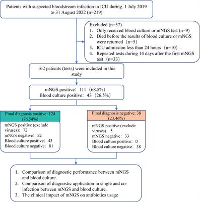 Diagnostic performance and clinical impact of blood metagenomic next-generation sequencing in ICU patients suspected monomicrobial and polymicrobial bloodstream infections